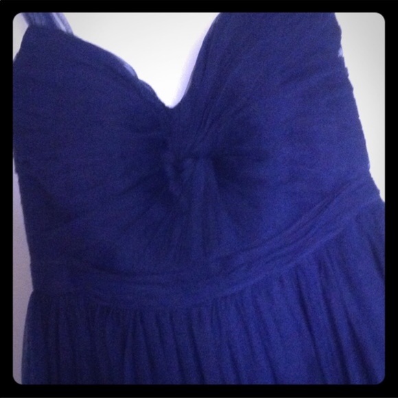 Navy blue size 4 formal maxi dress - Picture 2 of 2